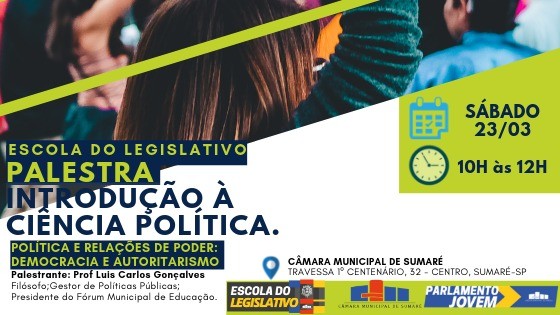 Escola do Legislativo oferece curso de Introdução à Ciência Política